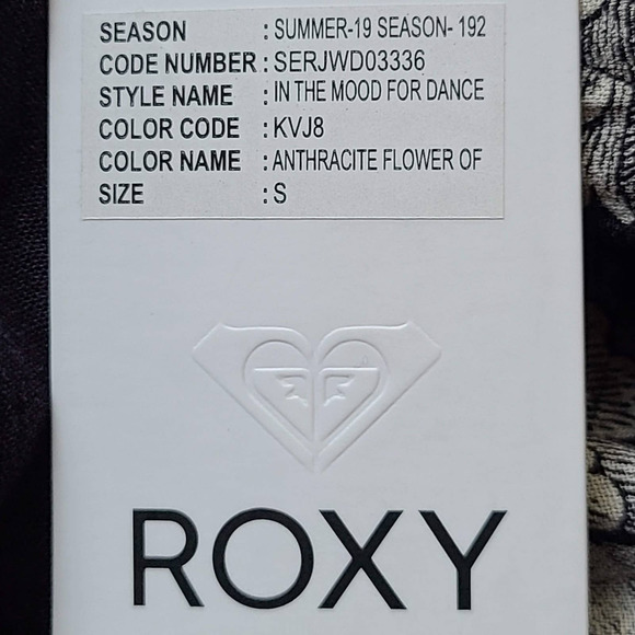 ROXY In the Mood for Dance Black White Floral Sleeveless Maxi Dress Womens Small - Picture 16 of 16